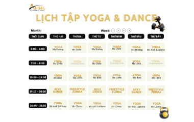 Cập nhật lịch tập Yoga và Dance tại Angel Finess & Yoga 